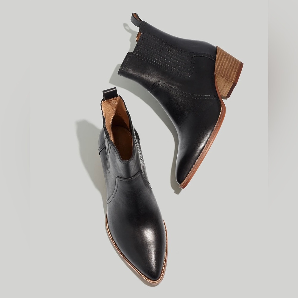 Madewell | The Western Ankle Boot in Leather (Size 7)